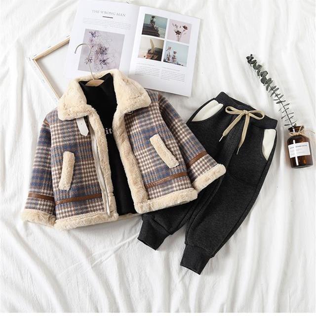 Novo menino jaquetas inverno lã espessura crianças casacos outerwear outono inverno 2021bbt0017