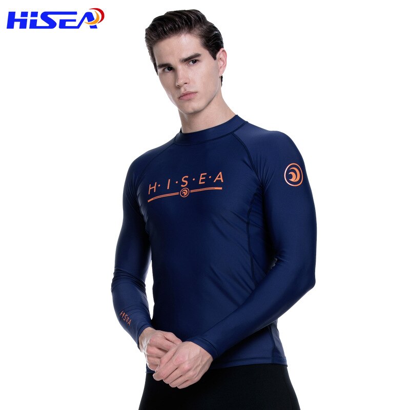 Hisea-traje de buceo de Lycra para hombre, chaqueta de manga larga de 0,5 MM, traje de buceo sin cremallera, kayak, protección UV, S-XXL