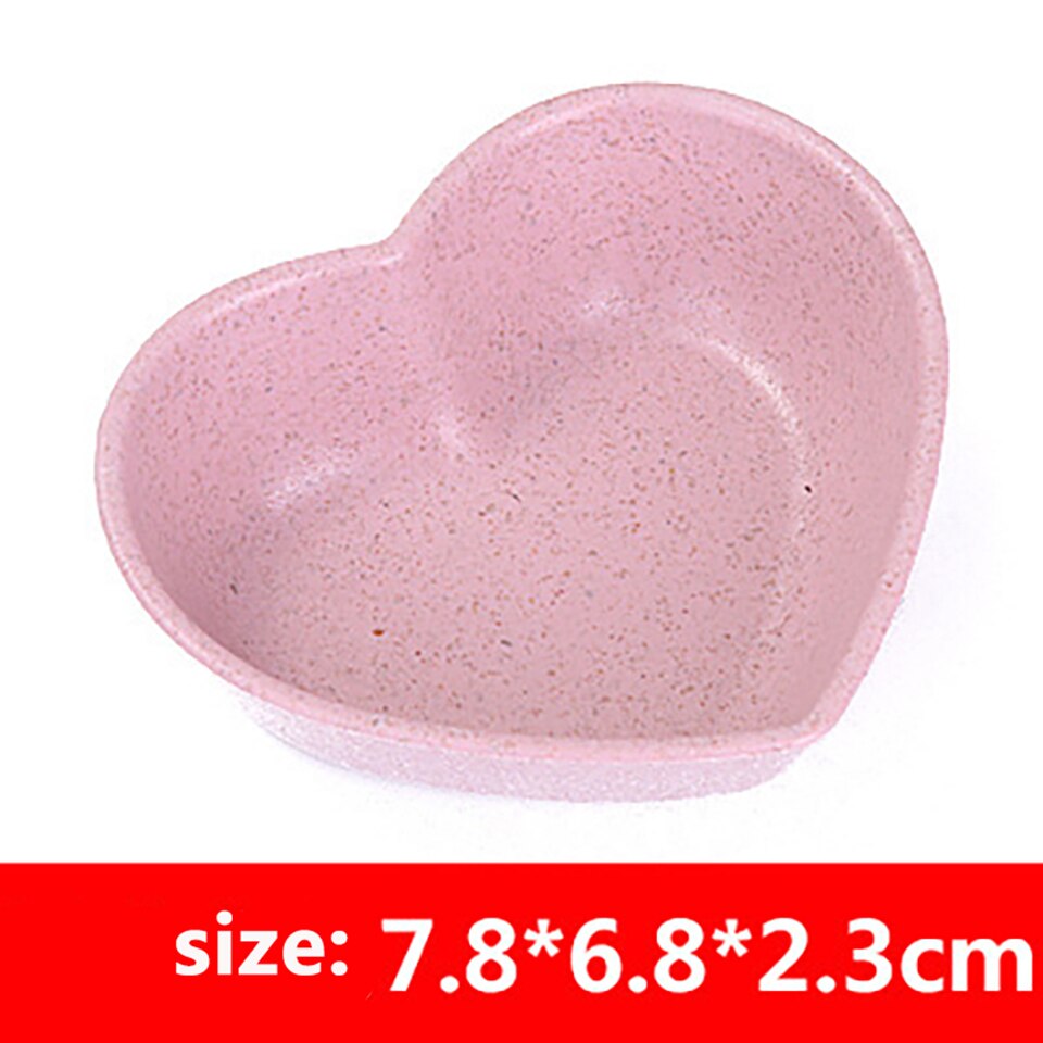 Bol d'assaisonnement en forme de fleur, bol de blé dégradable bol d'assaisonnement en forme de cœur assiette à Sauce pour aliments assiettes d'apéritifs pour outils de cuisine 3 pièces: 11