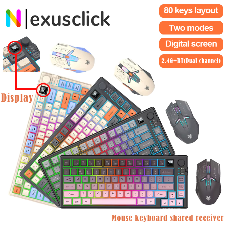 K920 Drahtlose Tastatur Maus Elektronische Bildschirm Bluetooth Tastatur Maus Gaming Mit Weiblich Männlich Tastatur Multi-Gerät Verbindung