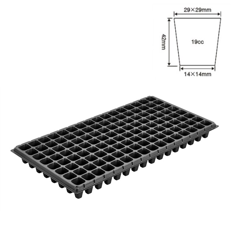 10 st 32/72/105/128 celler sådd bricka plast plantskola bricka maceteros bonsai blomkruka grön saftiga växter kruka frö växa låda: 128 hål