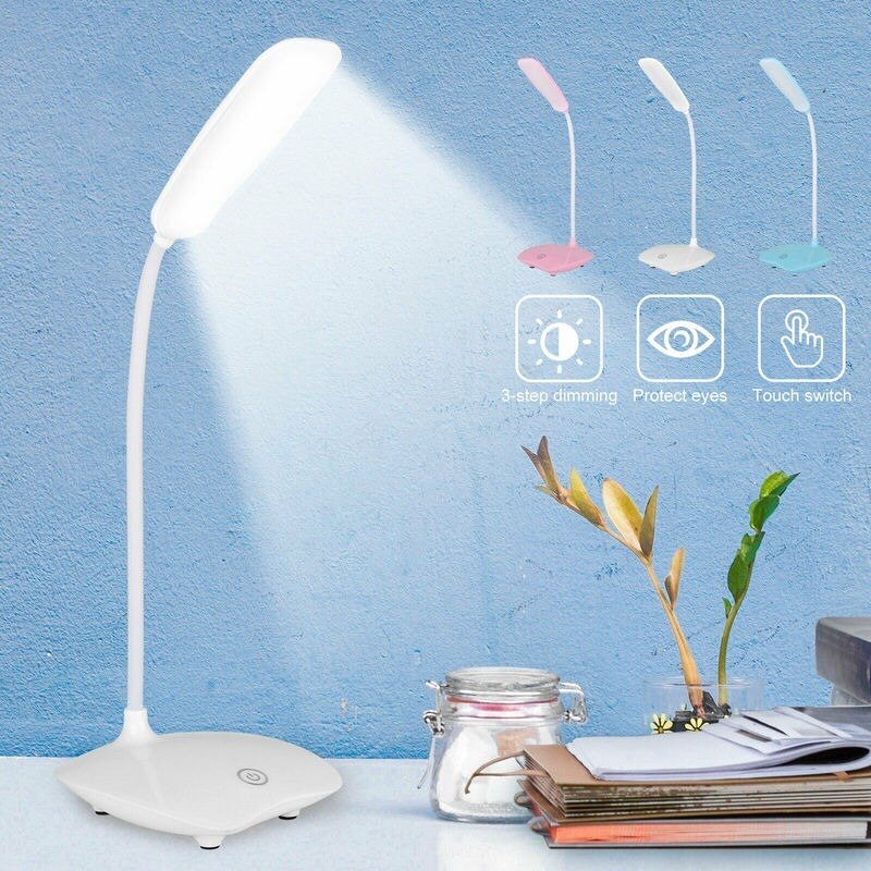 Led Tafellamp Usb Oplaadbare Dimbare Bureau Leeslamp Opvouwbare Draaibaar Touch Schakelaar Studie Werk Slaapkamer Tafellampen