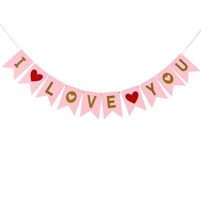 1einstellen ICH Liebe Sie Banner Papier Flagge Wimpel Banner Hochzeit Vorschlagen Ehe partei Glücklich Valentinstag Dekoration Liebhaber liefert: Tiefe Saphir