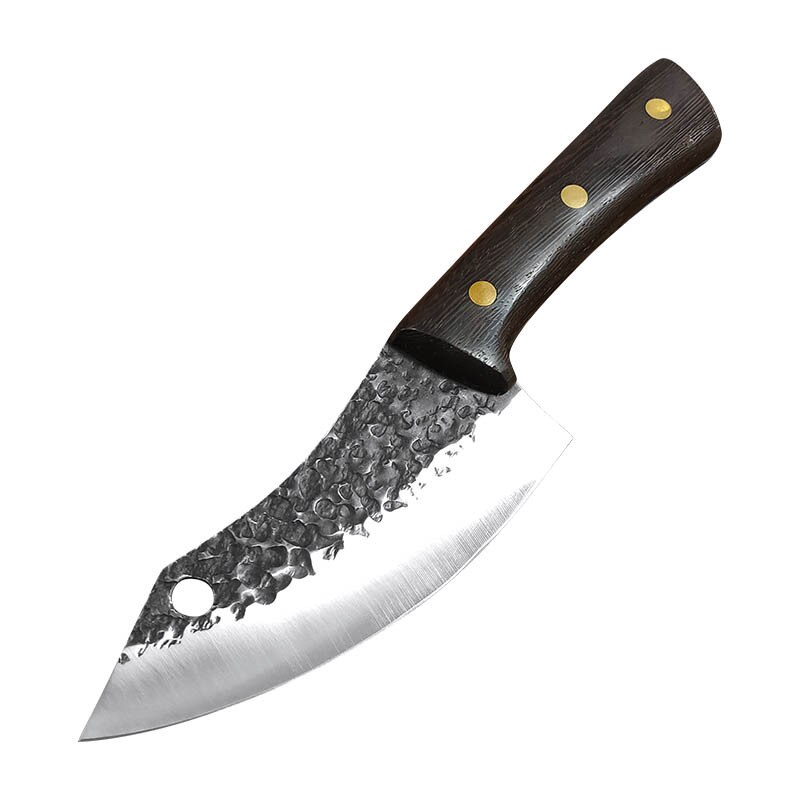 Hand Forged Boning Knife Meat Cleaver High Carbon Steel Knife Chef Chopping Knife Small Scimitar Butcher Knife: A