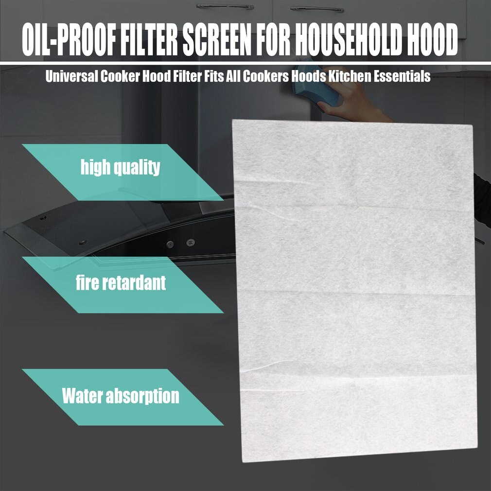 Clean Cooking Nonwoven Range Hood Grease Filter Kitchen Supplies Pollution Filter Mesh Range Hood Filter Paper Oil Filter Paper