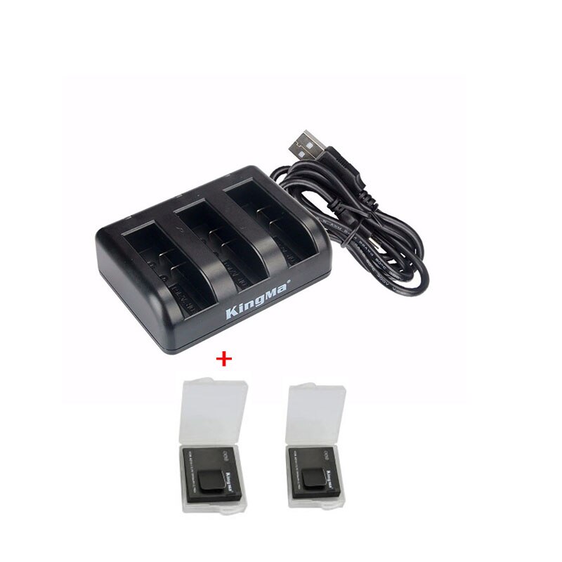 Voor Xiaomi Yi 4K 4k + Xiaoyi 4K Lite Batterij 1000Mah Batterij W/Oplader Voor xiaoyi Yi 4K 2 Actie Camera Batterij Accessoires Set: Set 2