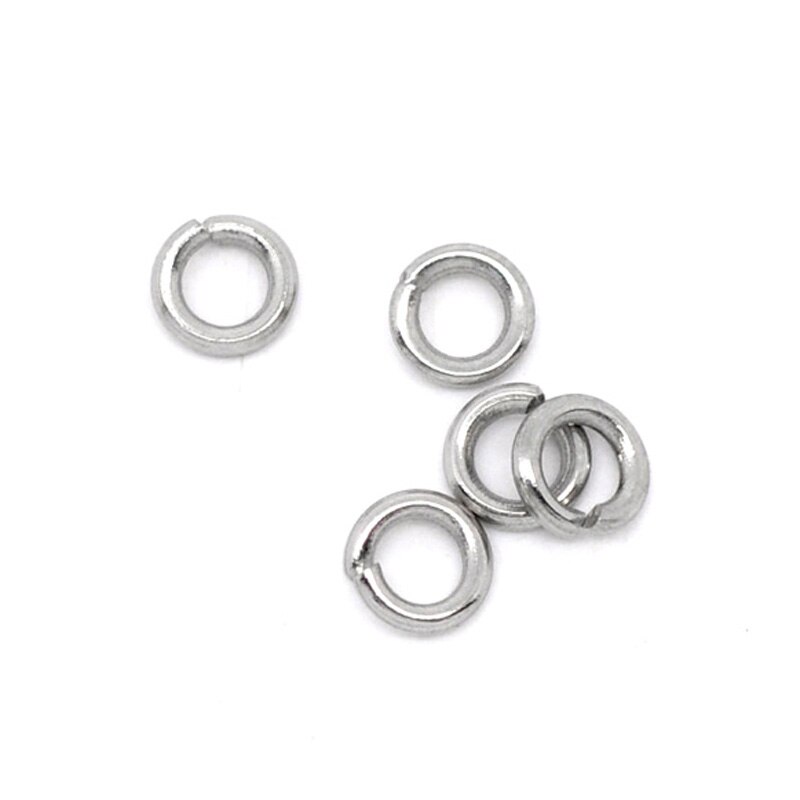200-500 Stuks 4-10 Mm Rvs Sieraden Bevindingen Open Enkele Loops Jump Rings & Split Ring voor Sieraden Maken Diy Accessoires