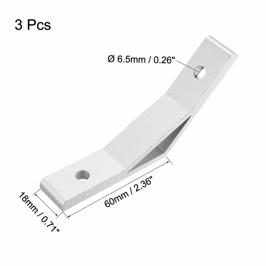 Aluminum Corner Joint Corner Brackets Corner Braces (135 Degree Angle) 3Pcs