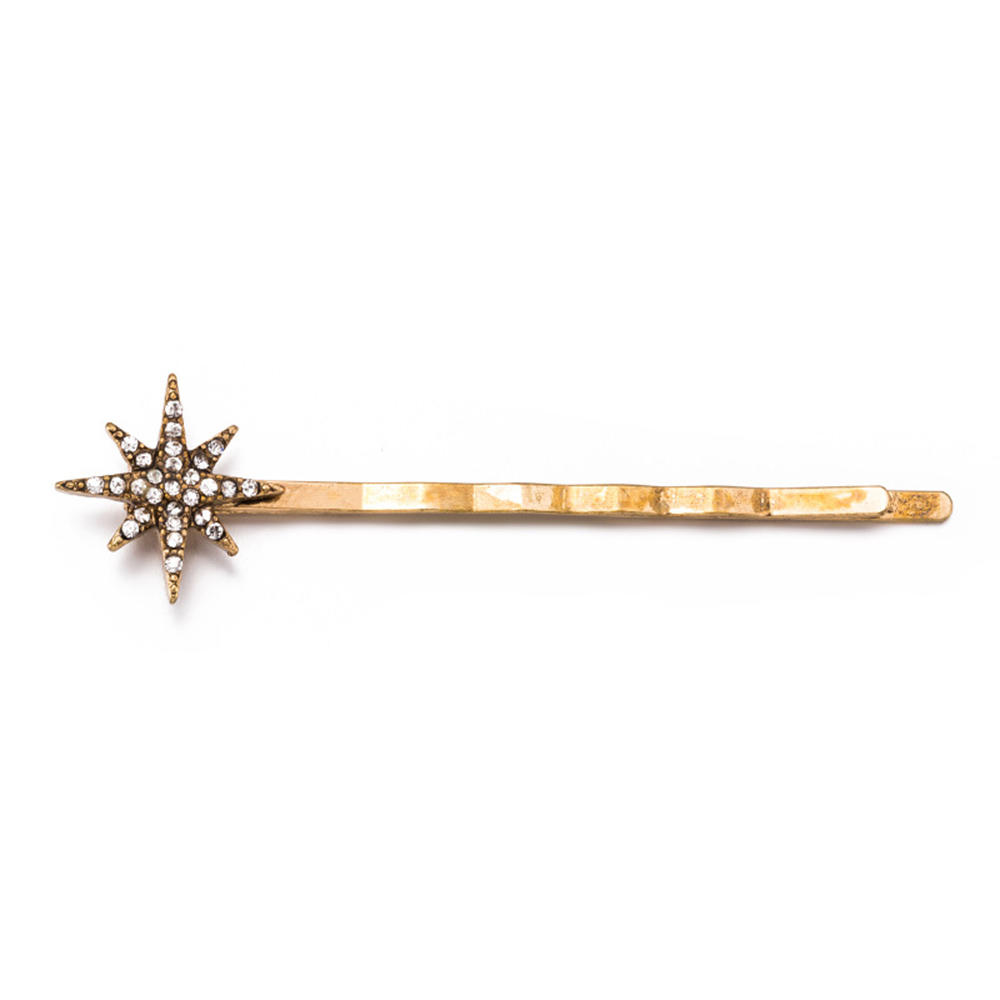 1/3 stk moon star rhinestone hårklemme metal hårnål kvinder pige bang side hårgreb hårspænde hovedbeklædning gør-det-selv styling tilbehør juvel: 1