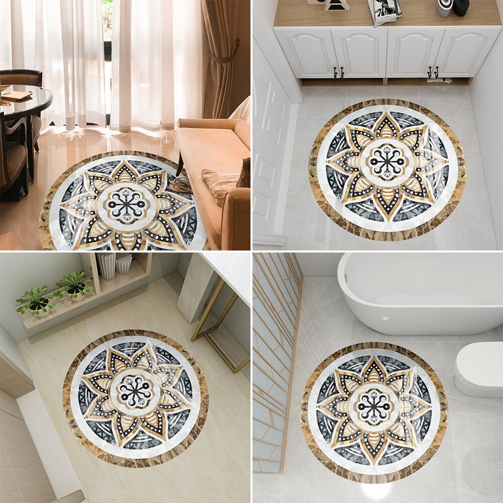 Corridor aisle living room entrance renovation floor stickers waterproof and anti-fouling ground decoration tile stickers