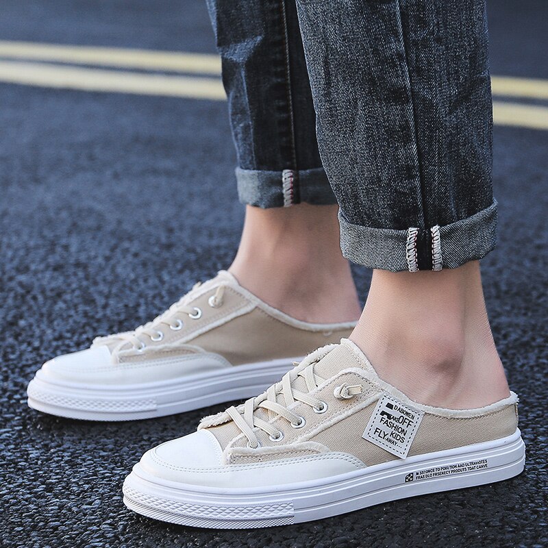 Zapatos de verano para Hombre, Sandalias sin cordones para playa, zapatillas de Hombre, zuecos de para Hombre, Sandalias transpirables de lona, Zapatos para Hombre