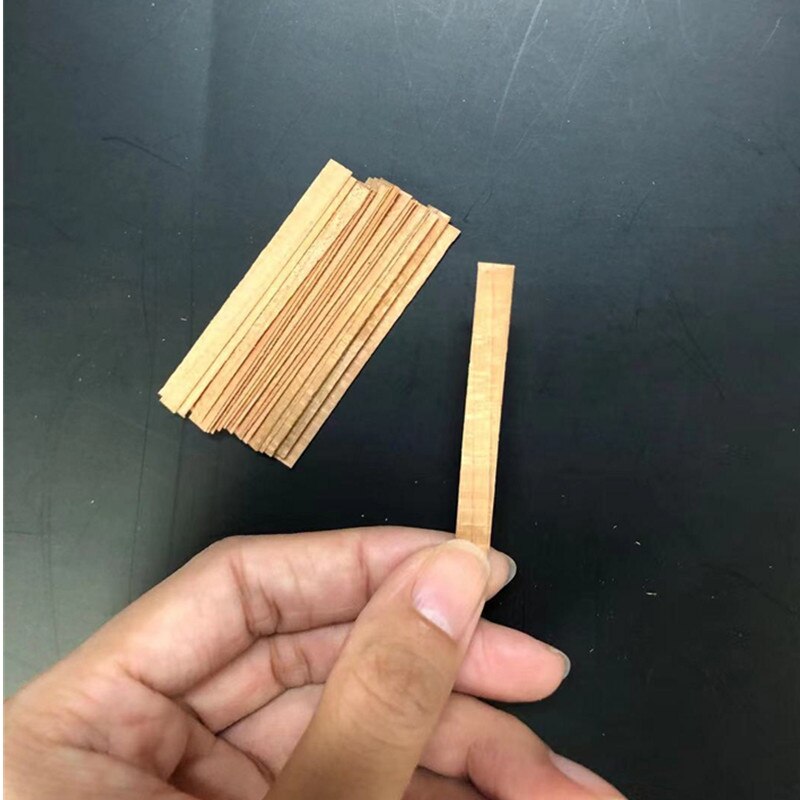 20Pcs Wooden Candles Wick Aromatherapy candle wick with Sustainer Core for DIY Candle Making Kit Supplies Handmade Soy Parffin W: 0.8x5cm