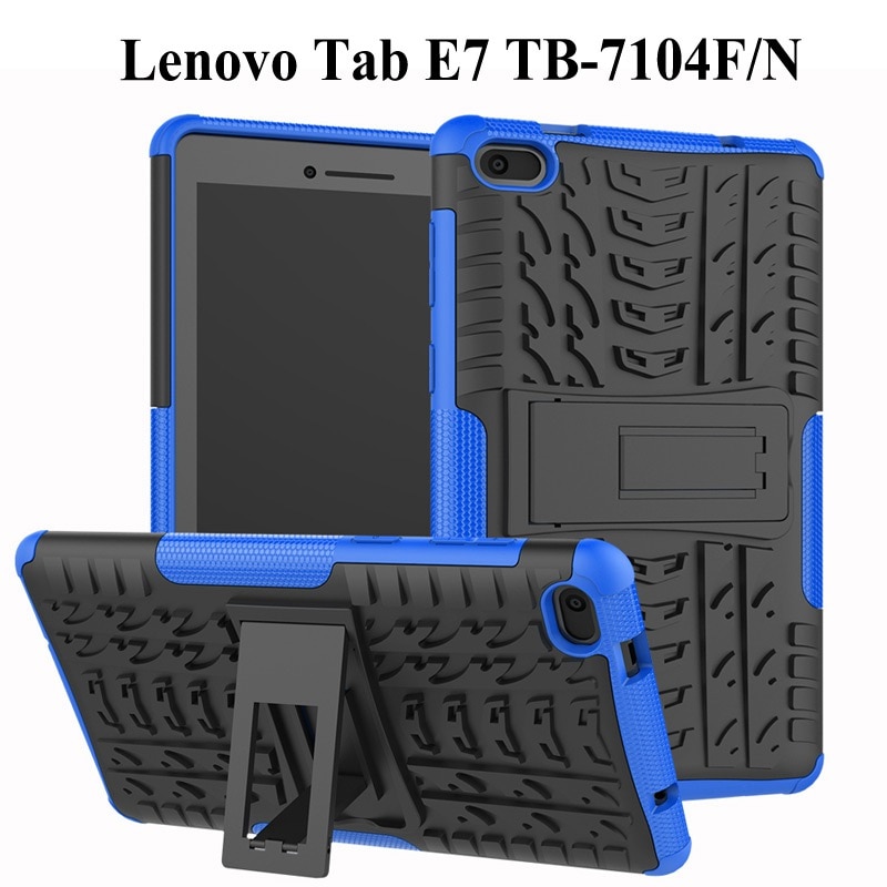 Funda para tableta 2 en 1 de alta resistencia, Funda robusta híbrida para Lenovo Tab E7 , Funda para Lenovo 7104 TB-7104F, Funda de 7 pulgadas + película + bolígrafo