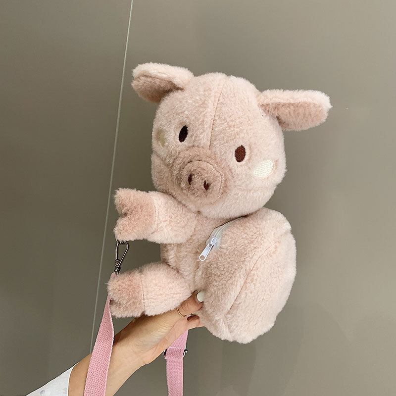 neue Rosa Tasche Frauen Lustige Kleine Tasche Flut Nette Plüsch Schwein bilden Schulter Tasche Les Säcke Des Femmes Bolso Ebene Typ-2-62196-2 Hembra Lindo