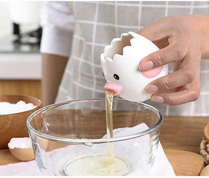 Tegneserie kylling æggeblomme hvid separator keramik æg separator værktøj til køkken