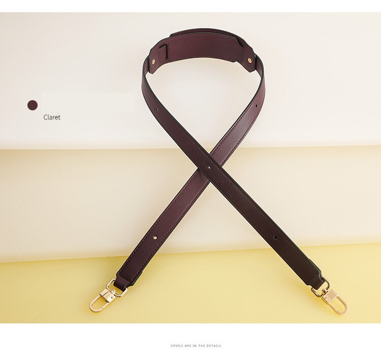 Mærke taske strop justerbar skulder crossbody strop til håndtaske læder taske pu strop taske tilbehør bælte til taske bolso mujer: Karminrød kugle