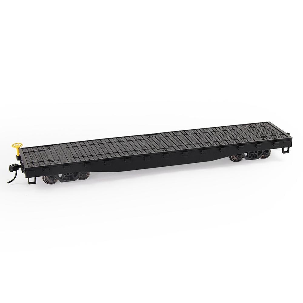 2pcs HO Scale 1:87 52ft Flat Car Flatbed Transporter Carriage C8741 Freight Car Model Railway