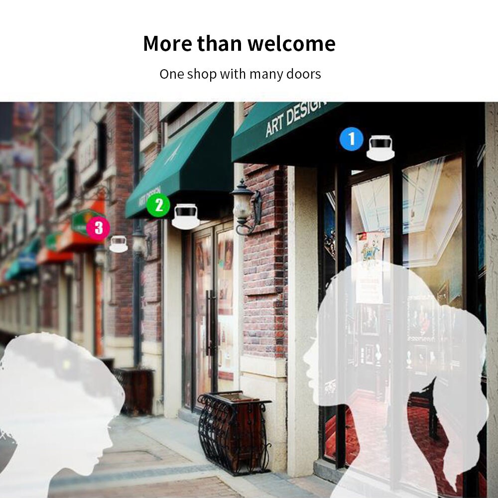 Wireless Doorbell Home Welcome Door bell Intelligent 280m Remote Door Bell Adjustable Doorbell Entry Motion Sensor Infrared