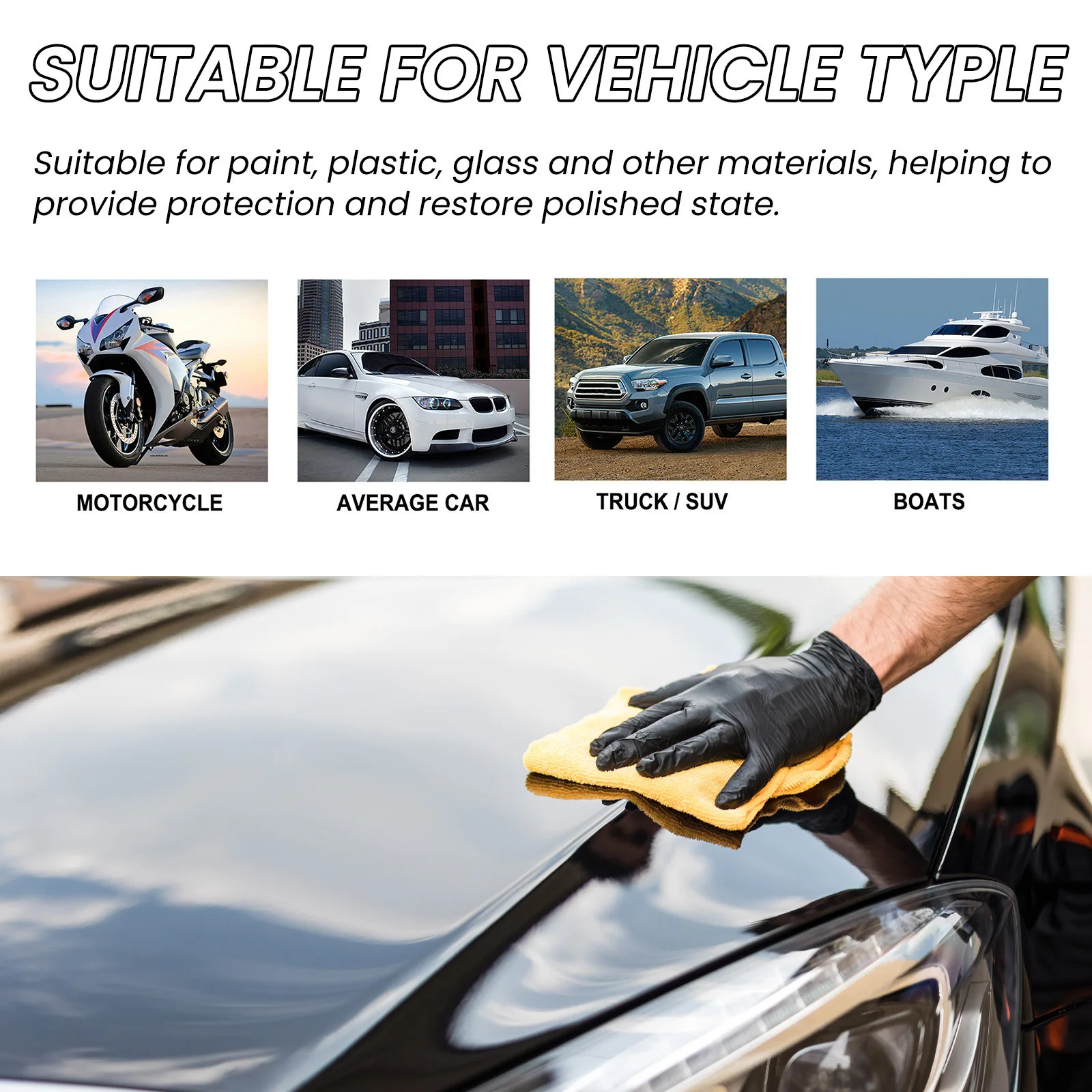 5PCS blauwe kwast voor autokrasreparatieoplossing voor het verwijderen van vlekken, krasreparatiemiddel en krasvrije was en