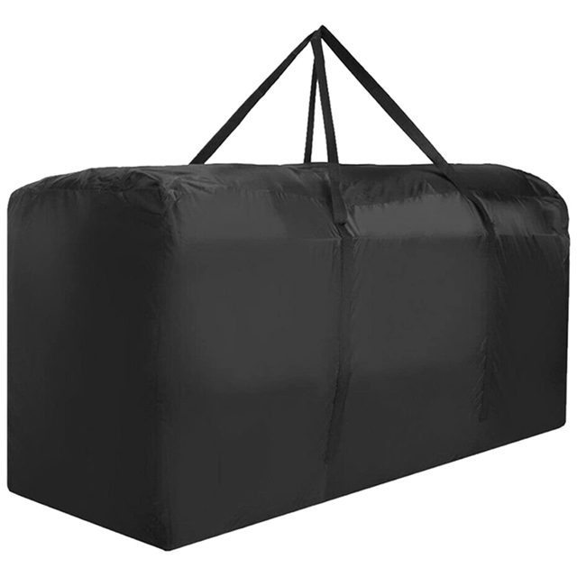 Trädgårdsmöbler kudde förvaringsväska vattentät utomhus tung stor handväska väska arrangör med handtag förvaringsväskor: 122 x 39 x 55cm