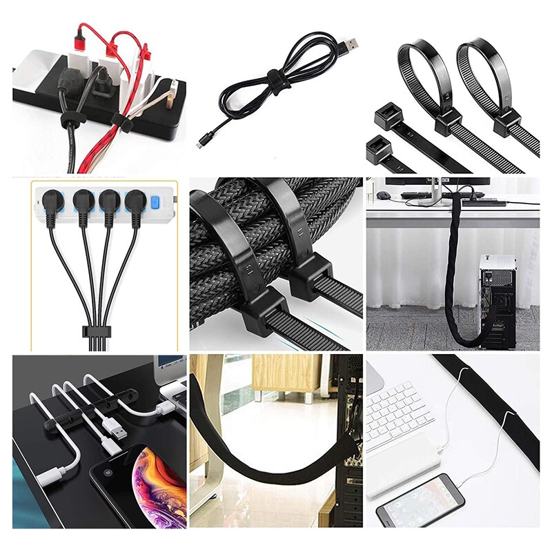 Wire Management Management Manager Kit Suitable for TV, Office, Home, Etc