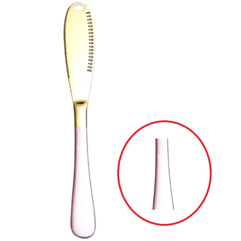 Butter Knife with Hole Cheese Dessert Jam Knife Cutlery Tool Bread Knife Tableware String Cheese Sticks 4Pcs