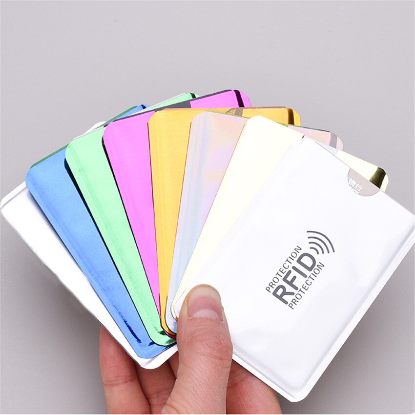 10pcs/set Anti-magnetic RFID Credit Card Sleeve Anti-theft Anti-Scan Card Sleeve Protection Card Holder Sleeve Credit Card Cover