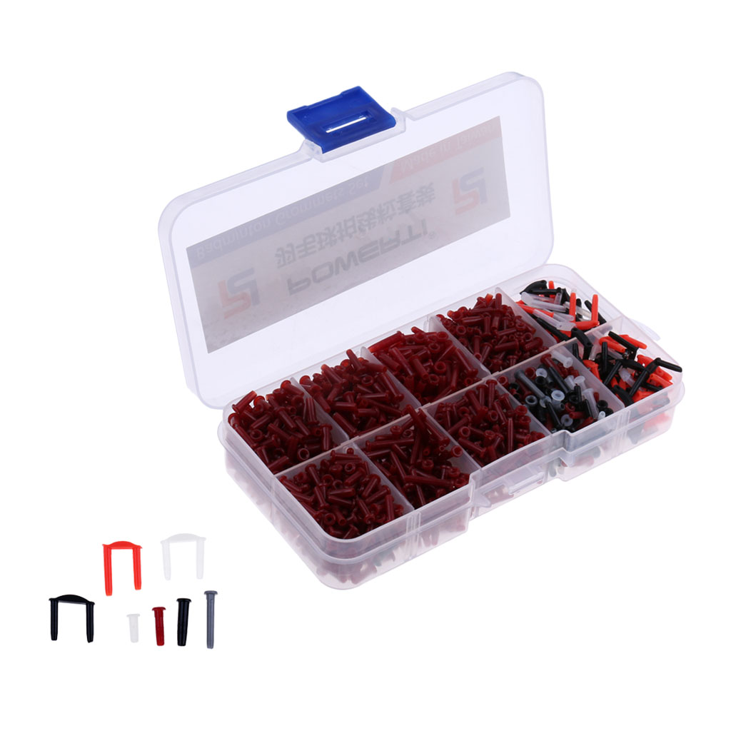 1 caja/1500 piezas Universal raqueta de bádminton arandelas para raqueta ojetes reemplazo Stringing accesorios equipo de engranajes: Dark Red as describ