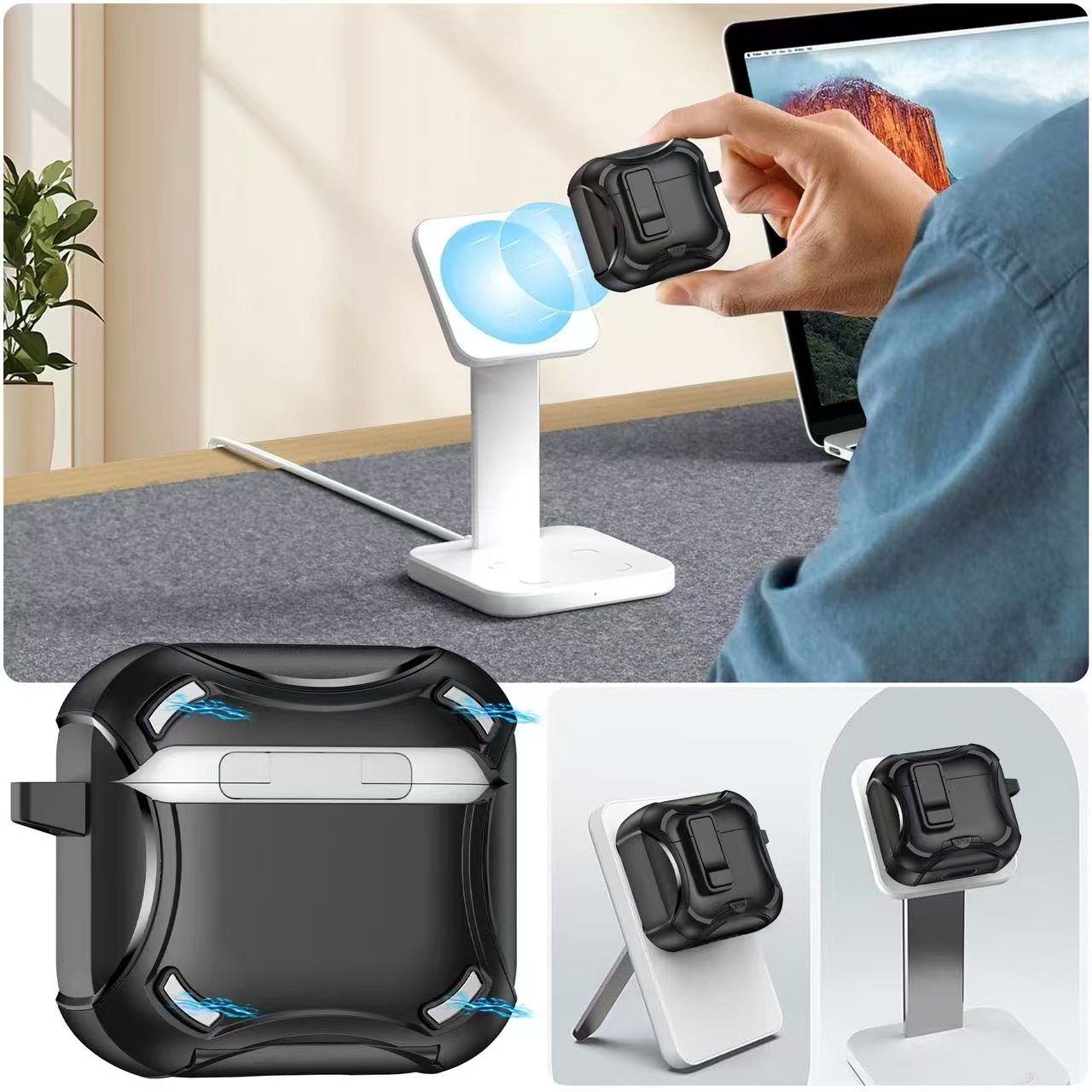 2025 pour Airpods 4 étui adapté étui pour écouteurs couverture à ressort étui de protection pour écouteurs magnétiques 3D pour AirPods Pro 2 étuis