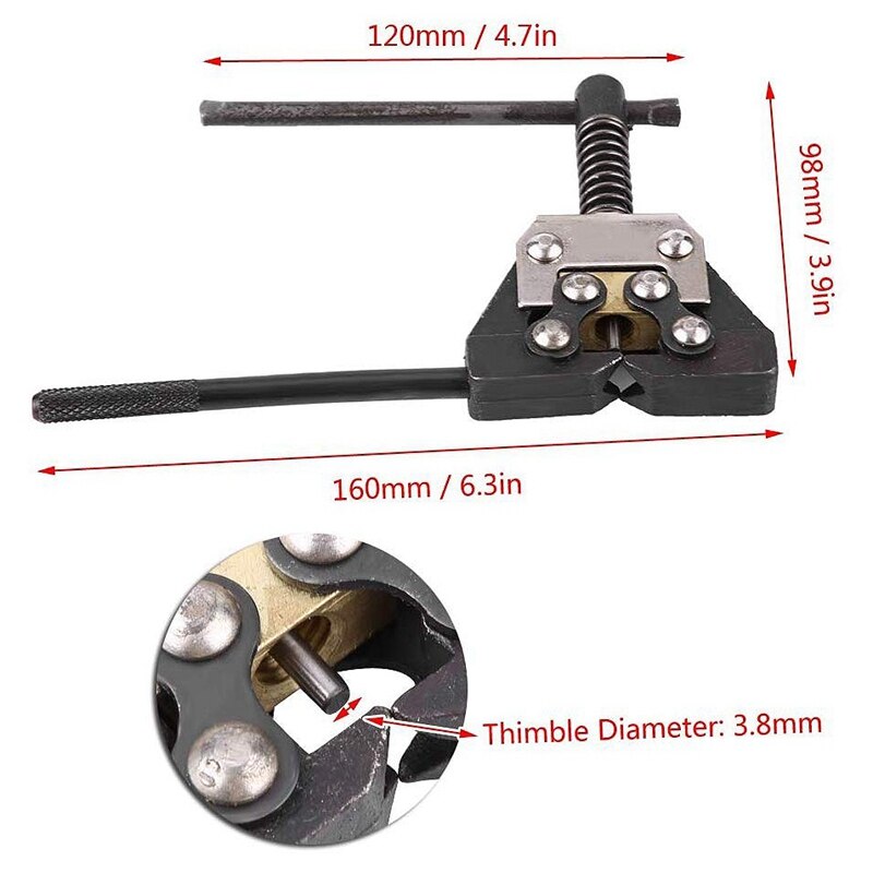 Roller Chain Breaker Cutter Bike Chain Removal Tool 415H,428H, 520,530 for Motorcycle Bicycle Go Kart ATV Chains Replacement
