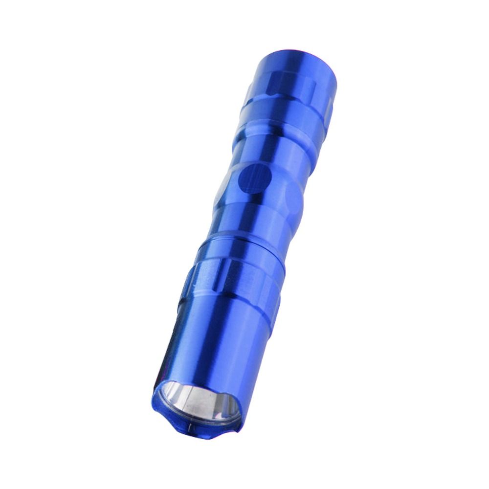 Waterproof Use Battery For Camping Hiking Tools LED Mini Flashlight Touch Flash Light Outdoor Flashlight Portable Flashlight: Blue