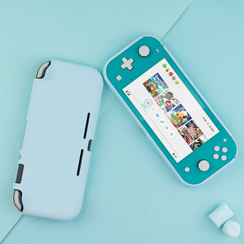 Vloeibare Siliconen Case Voor Nintendo Schakelaar Lite Kleur Roze Cover Shell Ns Mini Shell Box Voor Nintendo Schakelaar Lite Accessoires: Blue