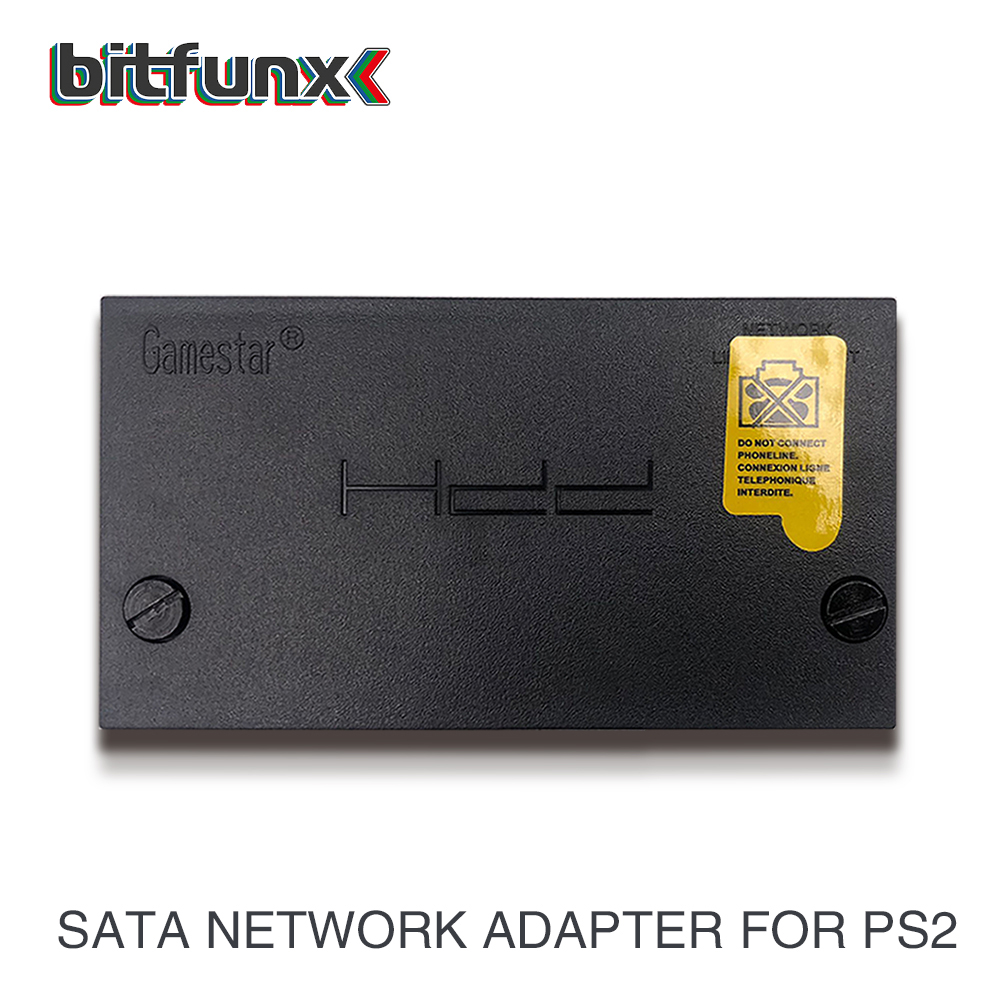 BitFunx GameStar SATA-Adapter, kompatibel mit 2,5 oder 3,5 Zoll HDD-Festplatte für Playstation 2 PS2-Spielekonsole