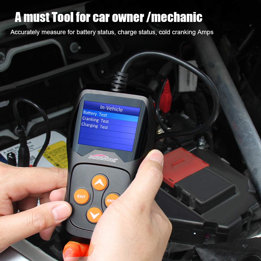 Car Battery Tester 12V 100-2000 CCA 220AH Automotive Battery Load Analyzer Alternator Tester Waveform Voltage Test