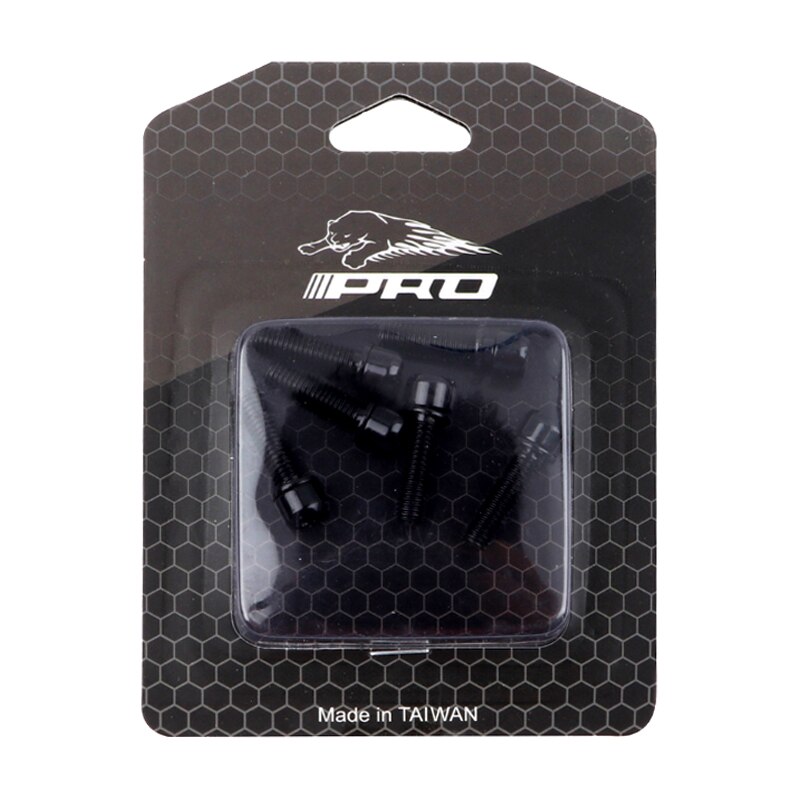 IIIPRO 6 stücke Fahrrad Vorbau Schrauben M5x18mm Edelstahl Mountainbike Vorbau Schrauben Bunte: Schwarz