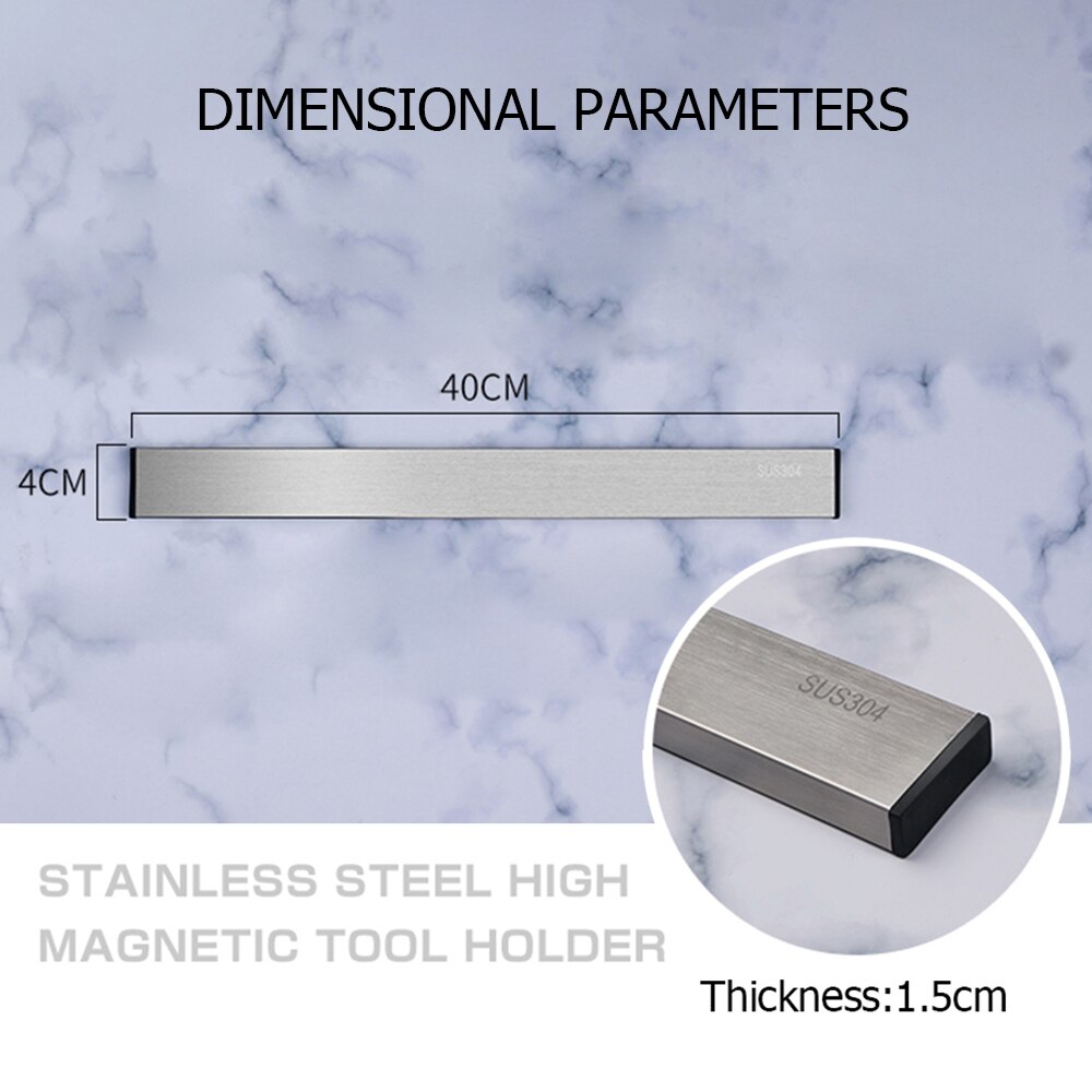 15 inch Magnetische Mes Houder Boor Gratis 304 Rvs Muur Opbergrek Haak voor Messen Keuken Accessoires Organisator