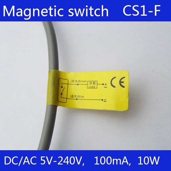 2pcs CS1-F Red LED Pneumatic Cylinder Magnetic Sensor Reed Switch ,DC AC 5V - 240V