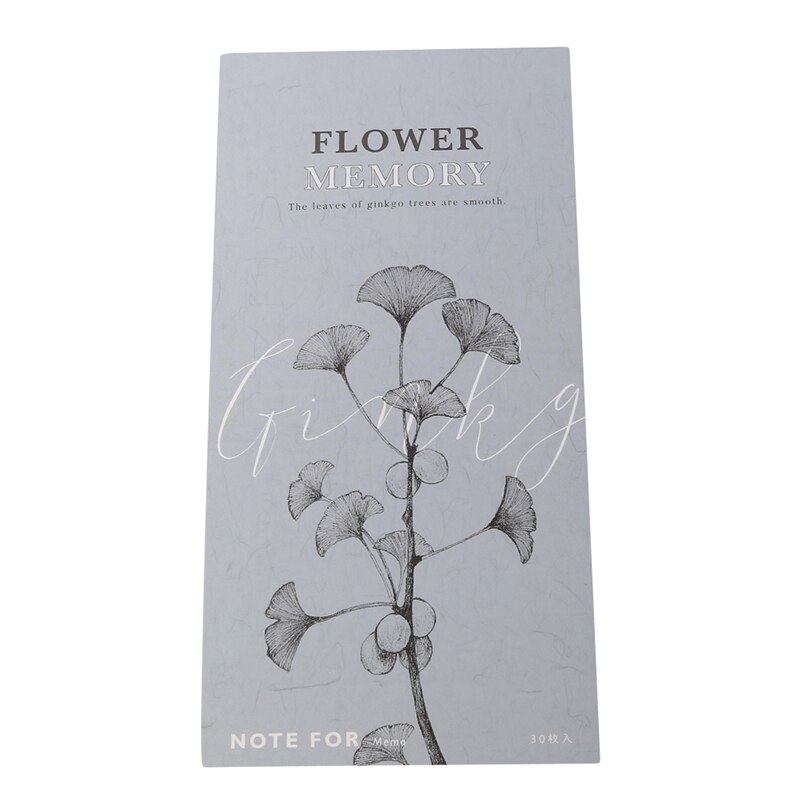 Signature Book Retro Flower Ginkgo Memo Pad Word Pocket Book Planner List Agenda Notepad Stationery School Office Supplies: style D