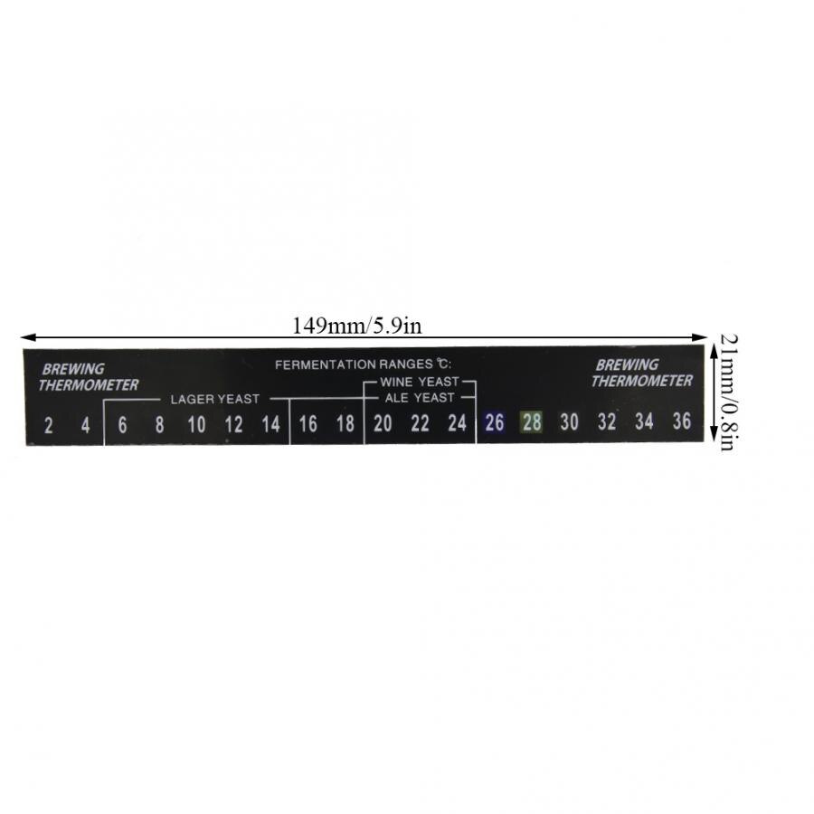 Autocollant de thermomètre LCD | Adhésif, bâton sur thermomètre de brassage, pour la bière de brassage, accessoires de brassage à la maison 5 pièces