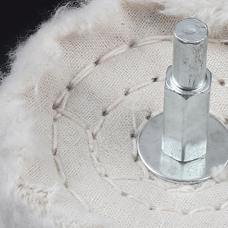 100mm 4" Polishing Cloth Wheel Metal Plastic Glass Rotary Drill Buffer Mop Pad