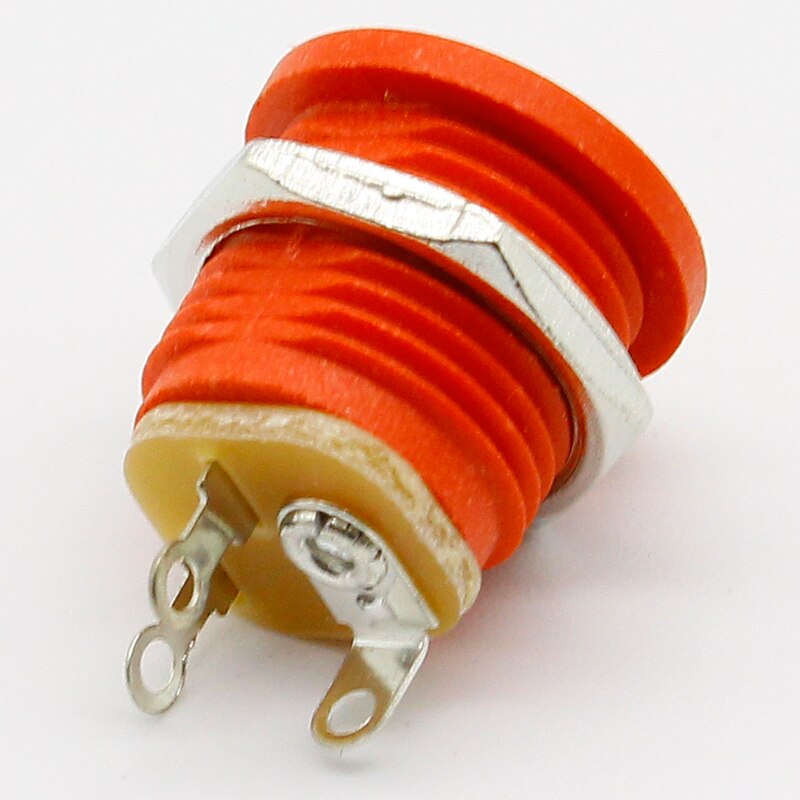 8pcs Red Yellow Black White DC Jack socket 5.5*2.1mm DC power jack DC power outlet dc socket panel