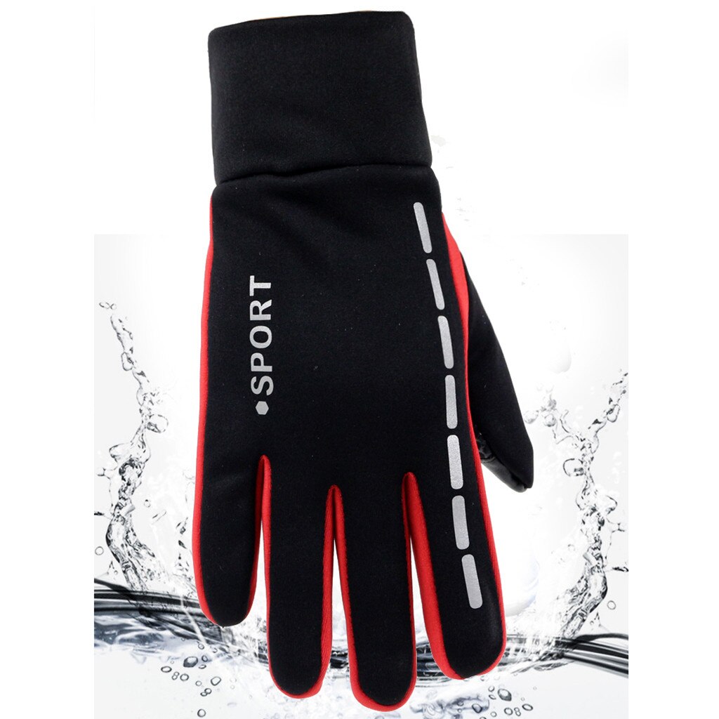 Therm-Guantes Térmicos y suaves para hombre, con puños elásticos antideslizantes, resistentes al agua, para deportes, conducción, ciclismo, cálidos, de invierno