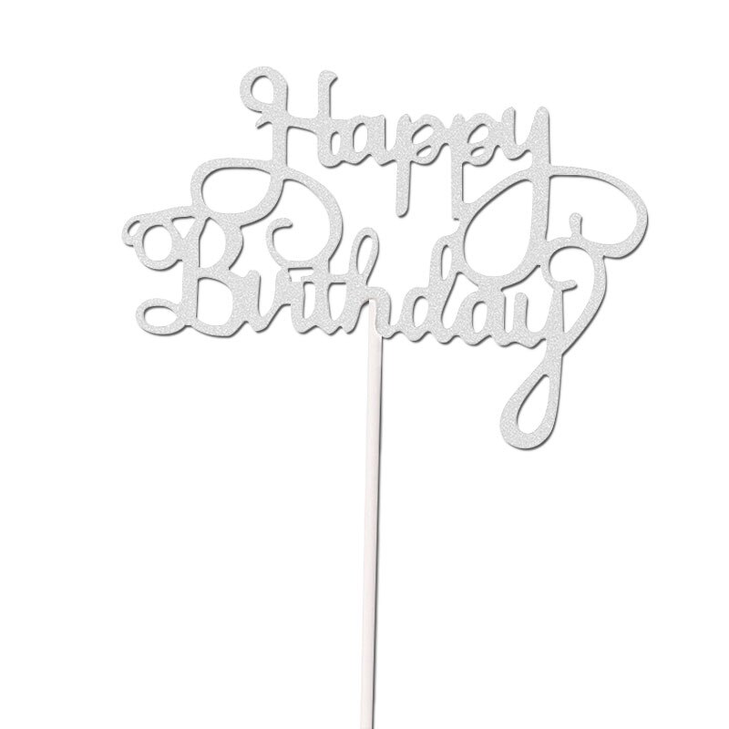 Happy Birthday Cake Topper Acrylic Letter Cake Toppers Party Supplies Happy Birthday Black Cake Decorations DIY: 02