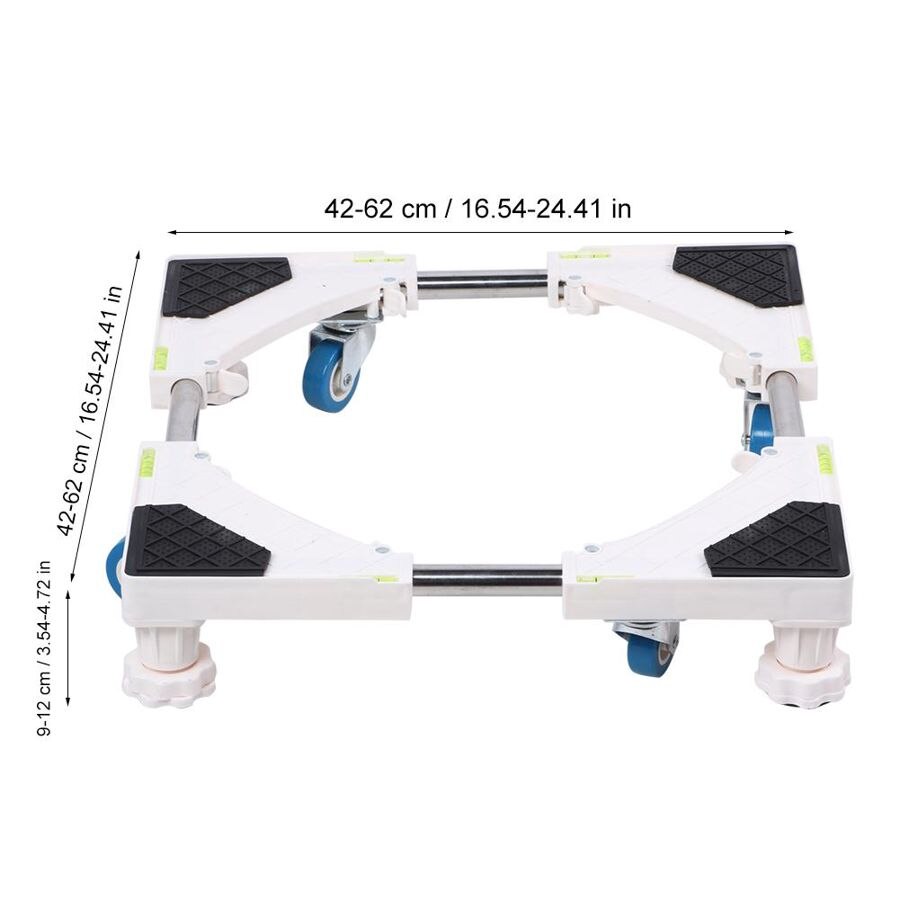 Bracket 4 Feet with 4 Universal Wheels Washing Machine Base Stand Holder for Automatic Washing Machine Washing Machine Bracket
