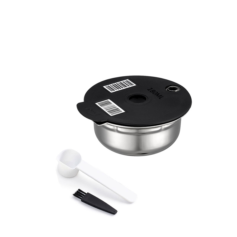 60 ml / 180 ml wiederverwendbare Kaffeekapseln für BOSCH-s Maschine Tassimo nachfüllbarer Filter Edelstahl Hersteller Schote Geburtstagsgeschenk: Licht Grau