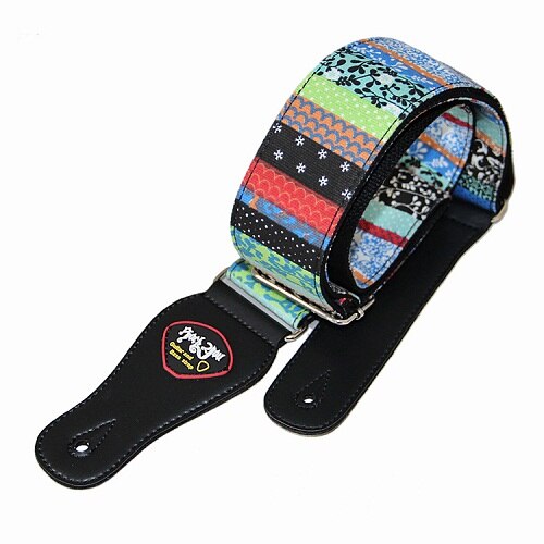 Guitar electric guitar strap classical national style embroidery electric guitar straps: Black