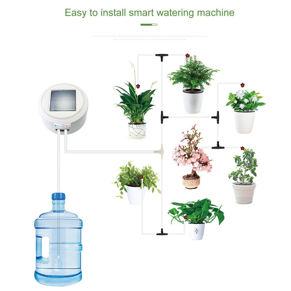 Solar Automatisch Sproeisysteem Apparaat Huishoudelijke Intelligente Timing Automatisch Sproeisysteem Apparaat Opladen Water Kwel