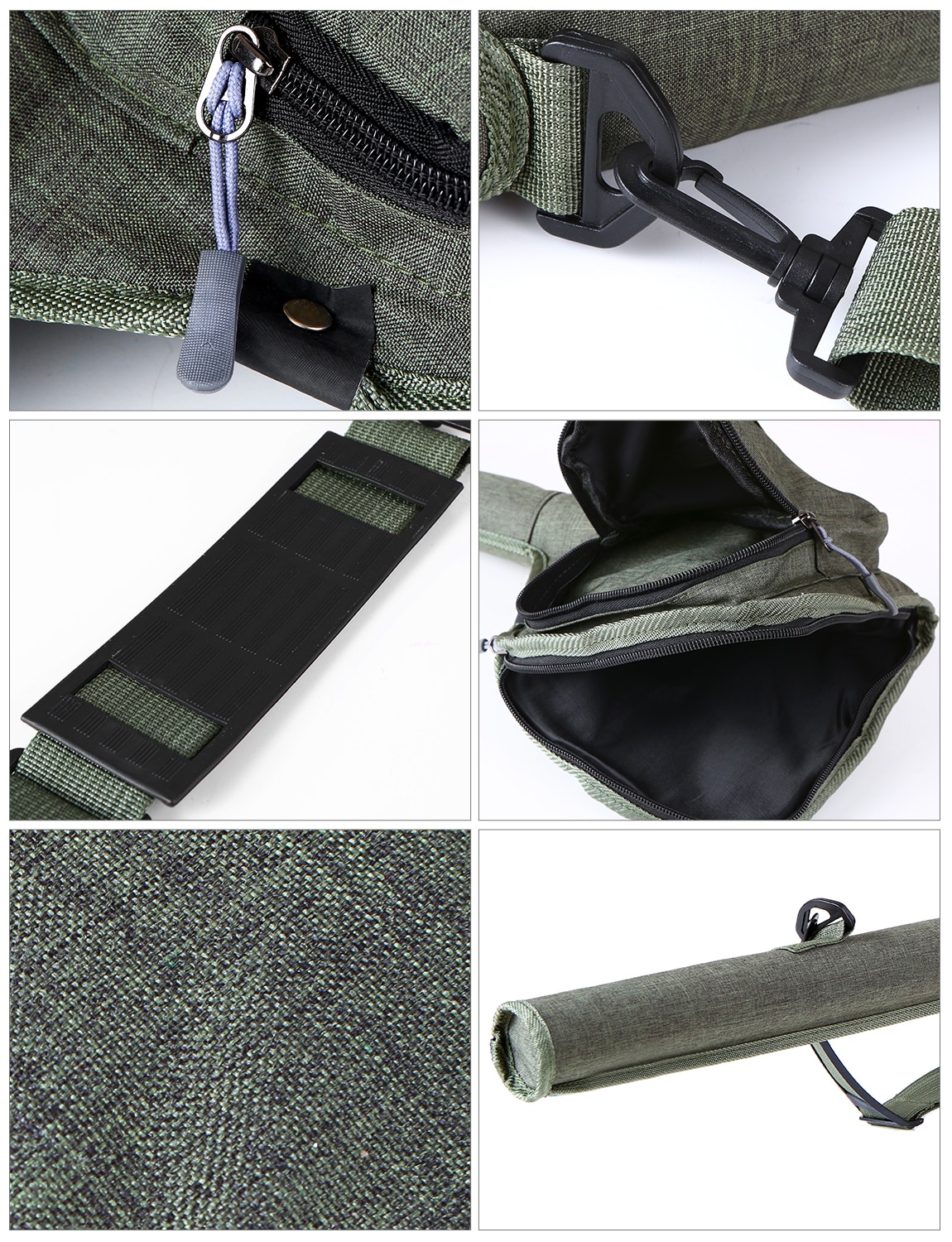 Water-resistant Fly Fishing Rod Case Bag Canvas Fishing Rod Cover Tube Case Fly Fishing Rod Gear Bag Fishing Accessories