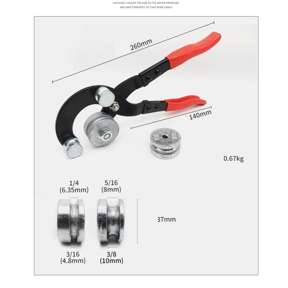 1 Pc Tube Bender Handheld Elbow Tool Tube Bender Bending Tool Hand Tool for Copper Pipe Bending Steel Tube