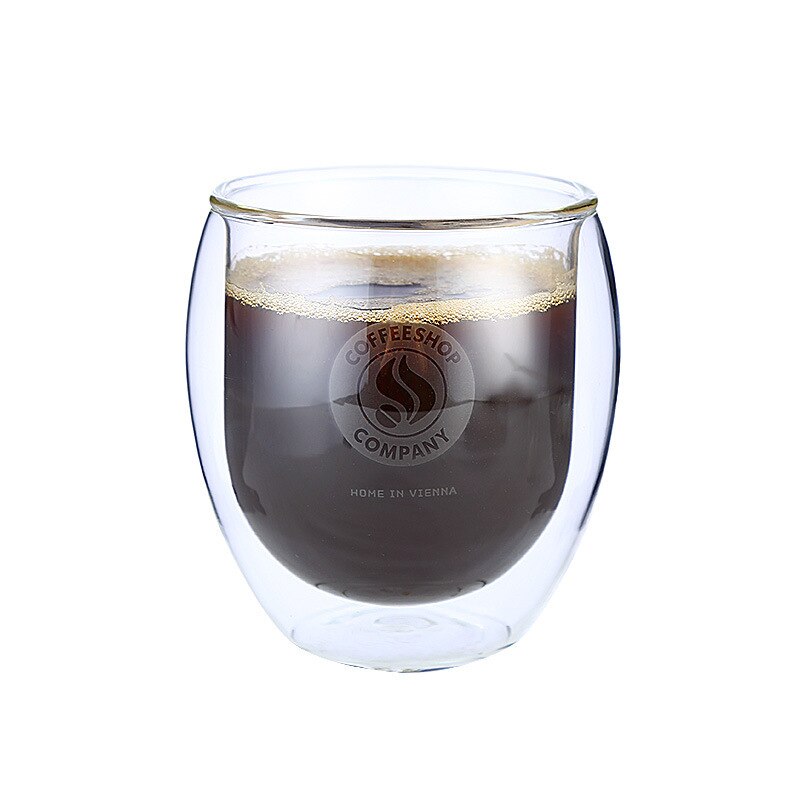 400ml Double Wall Thermo Insulated Coffee Cup Borosilicate Glass: Default Title